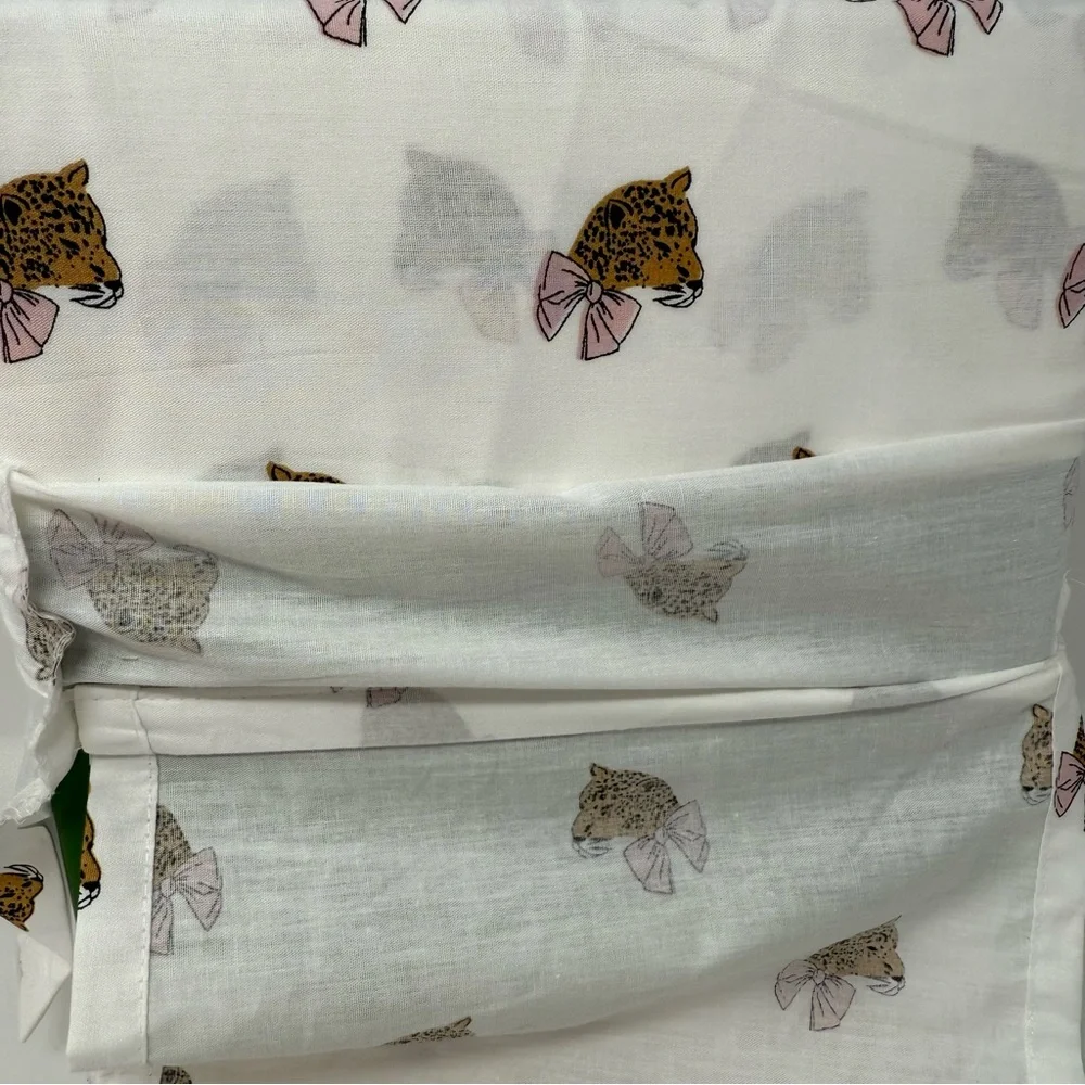 Kate Spade King Size CHEETAH LEOPARD Cotton Sheet Set cool crisp cotton New